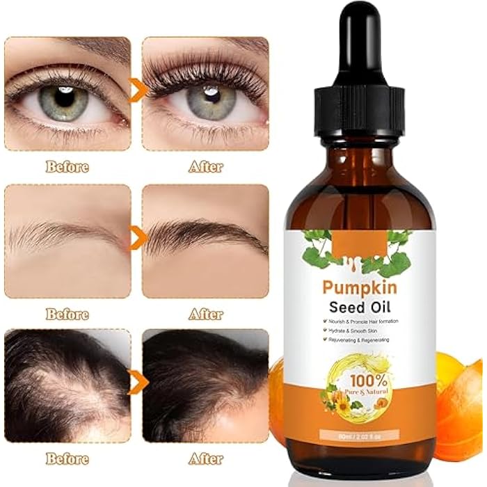 NATURAL PUMPKIN SEED OIL - Discover the benefits of natural pumpkin seed oil in promoting healthy hair and skin, with a nutrient-rich formula that stimulates hair growth and balances the scalp. - Image 5